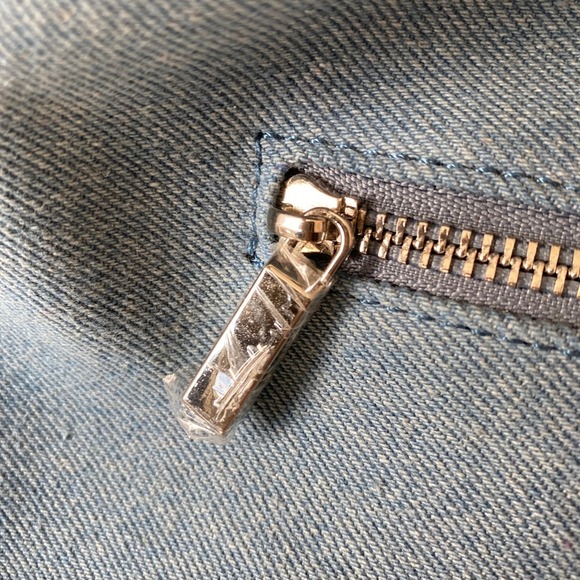 Gunas New York Denim Blue Ruth Canvas Tote Chain Shoulder Bag & Pouch Office NEW - Picture 7 of 9